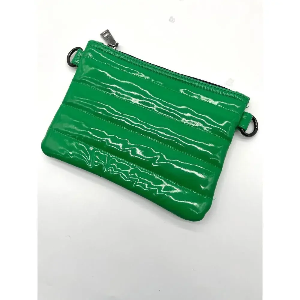 Think Royln NWOT Patent Leather Puffer Pouch, Green